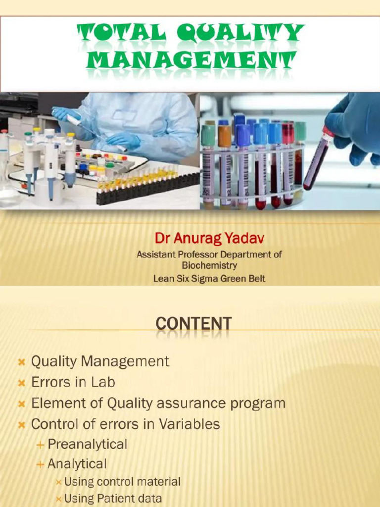 Total Quality Management (TQM) by DR Anurag Yadav - 20250923 - 100641 | PDF
