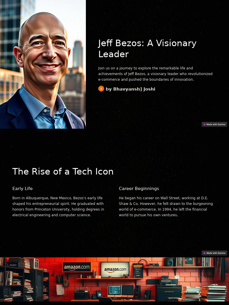 Jeff Bezos: E-Commerce Innovator | PDF | Innovation | E Commerce