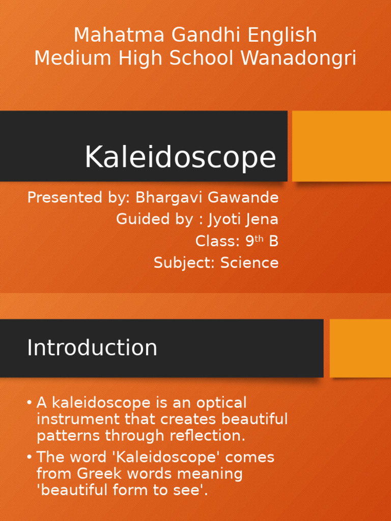 Kaleidoscope Project for Class 9 Science | PDF