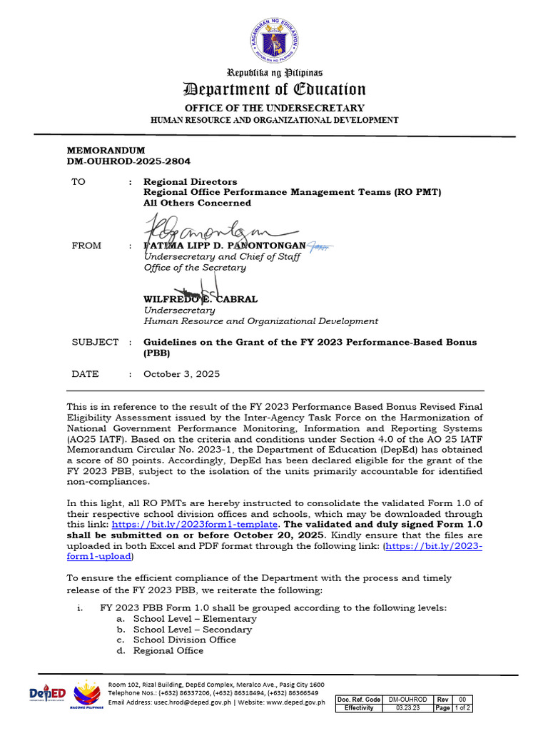 PBB Guidelines | PDF
