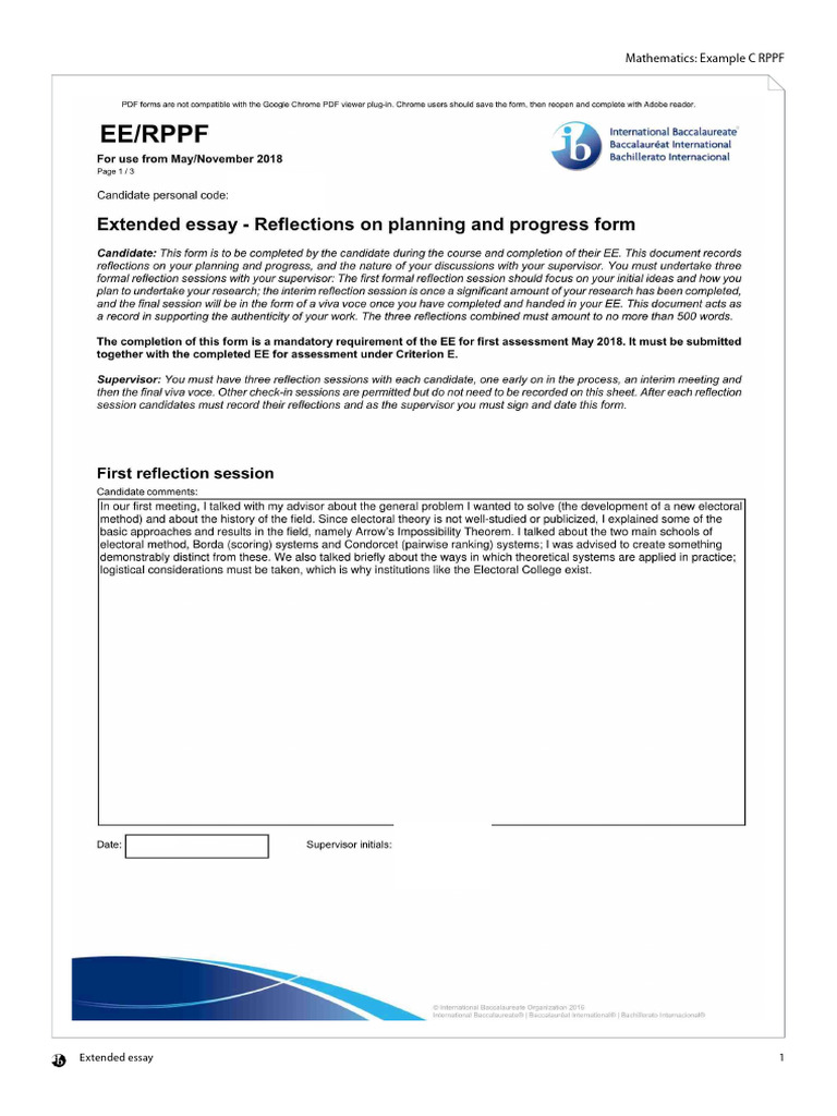 Mathematics Extended Essay Example C | PDF