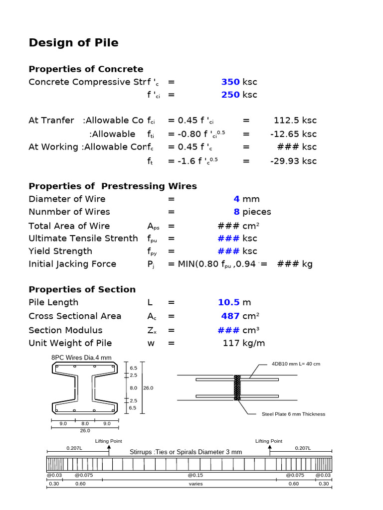 Pile and Composite Slab Design Analysis | PDF | Strength Of Materials ...