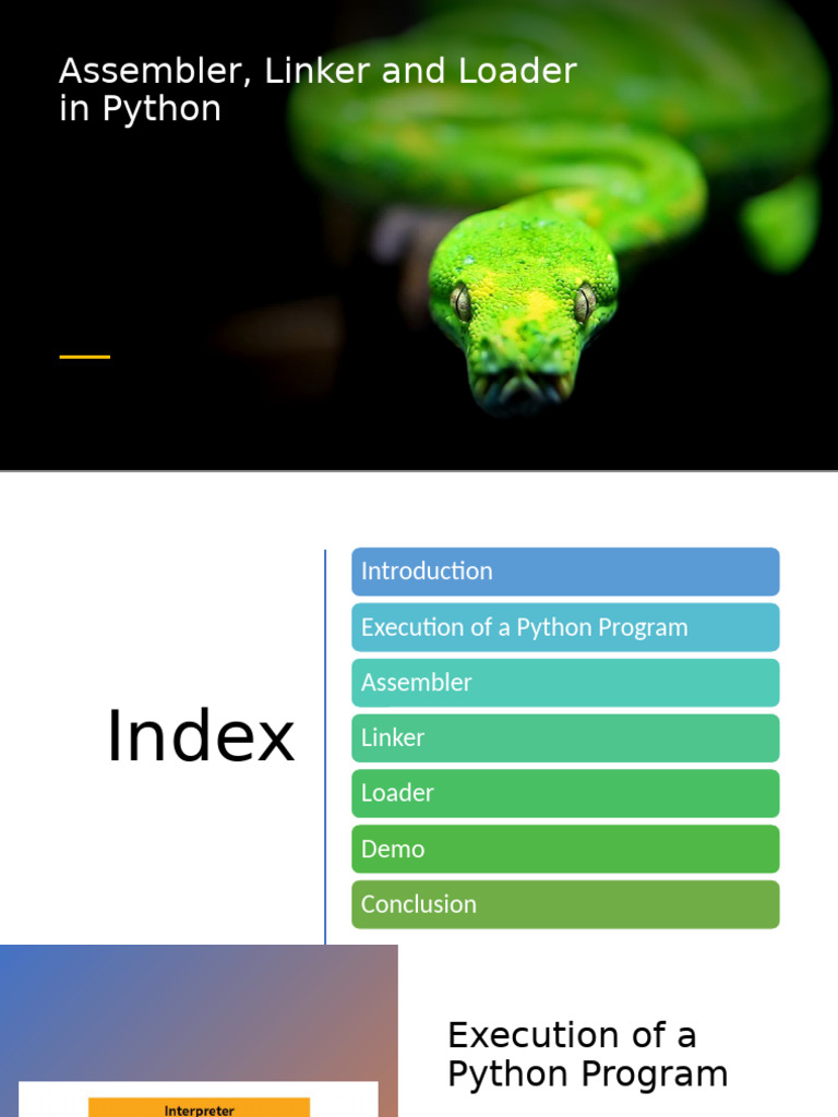 Python Program Execution: Assembler, Linker, Loader | PDF