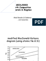 GEOL20003 Earth Composition Minerals & Magmas: Alkali Basalts (& Gabbros) and Basanites