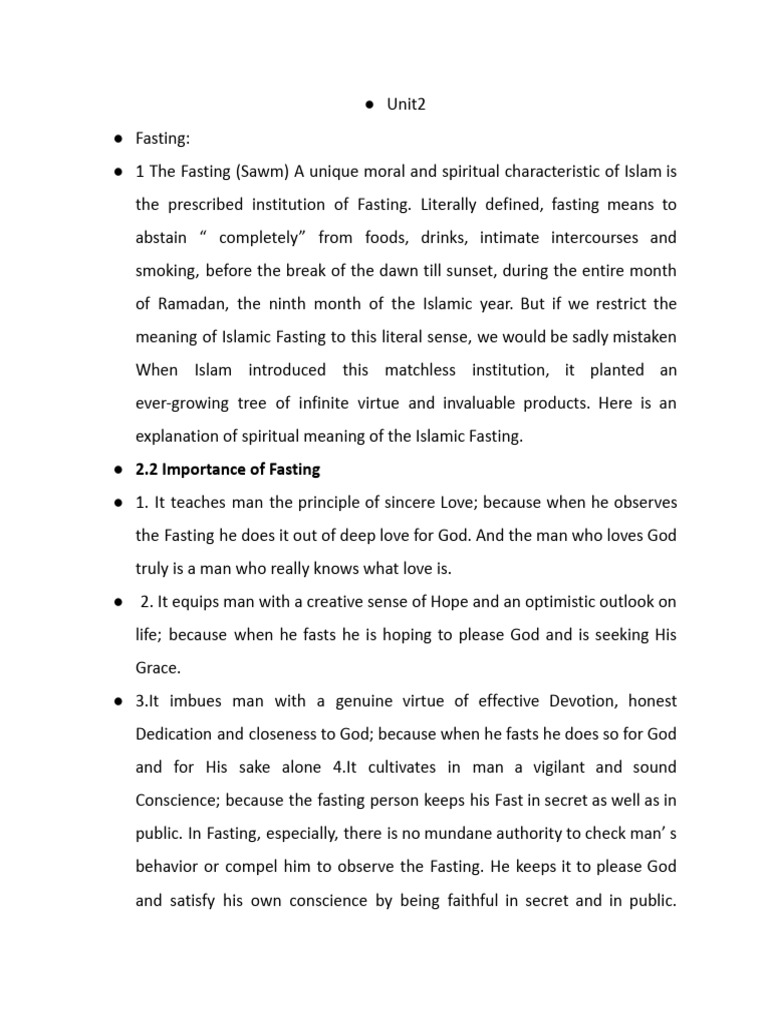 Fasting.docx | PDF