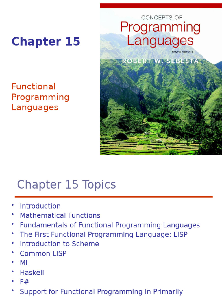 Chapter 15-Functional PL I-COP4555 | PDF | Functional Programming ...