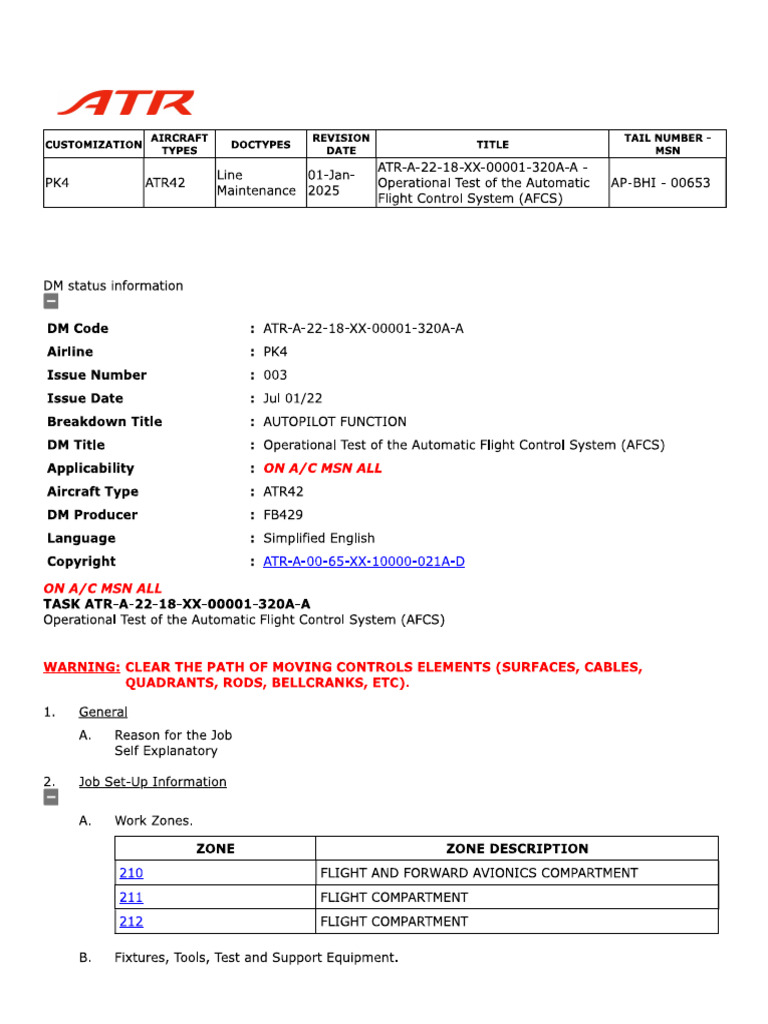 Atr Afcs Test AP-bhi | PDF