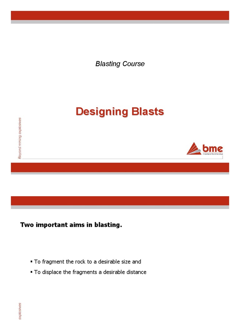 Blasting Design Fundamentals | PDF | Impact Crater | Powder (Substance)