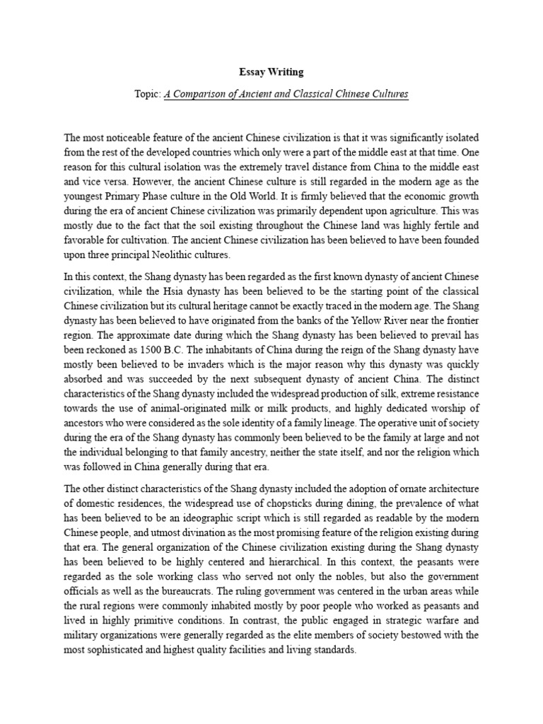 Ancient Chinese Civilization Overview | PDF | Confucianism | History Of ...