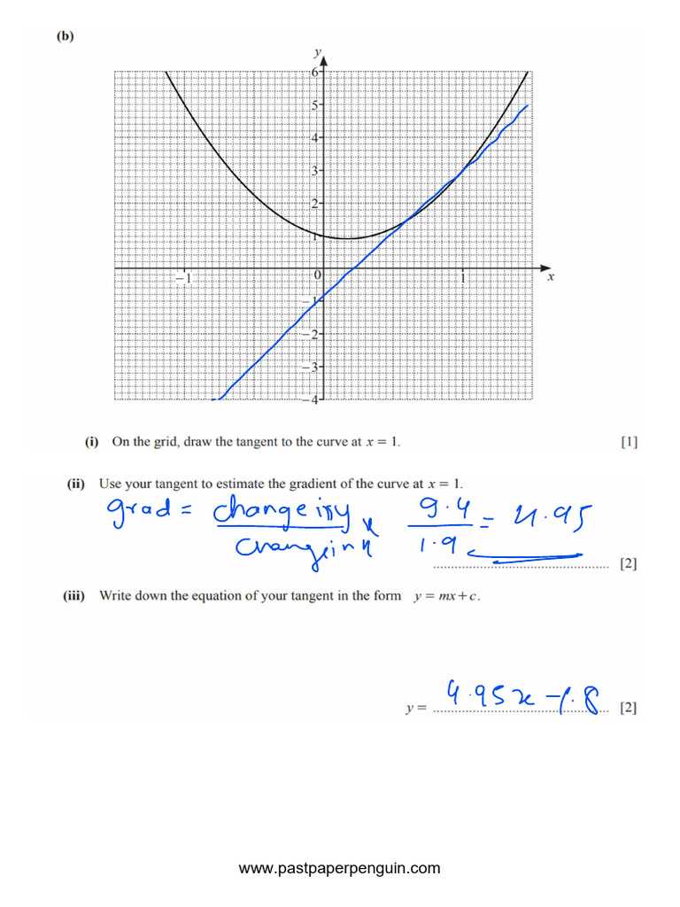 Gradient of Tangents S25 | PDF