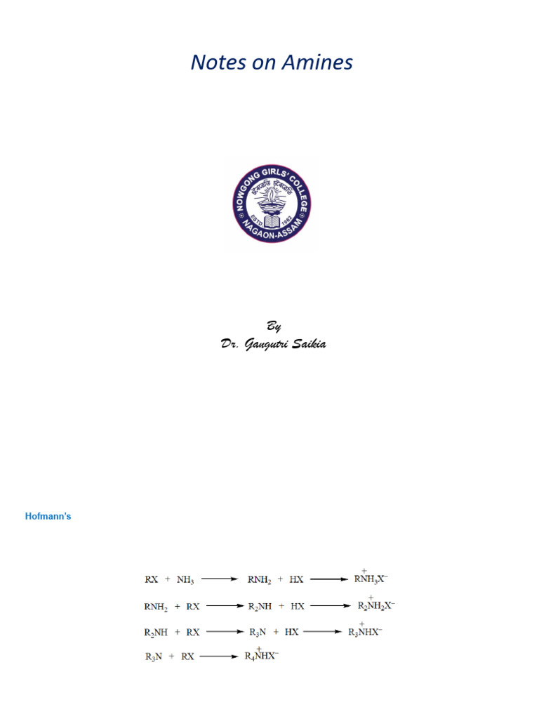 Comprehensive Guide to Amines | PDF | Amine | Chemistry