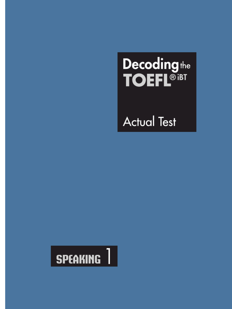 TOEFL iBT Speaking Test Guide | PDF | Test Of English As A Foreign ...