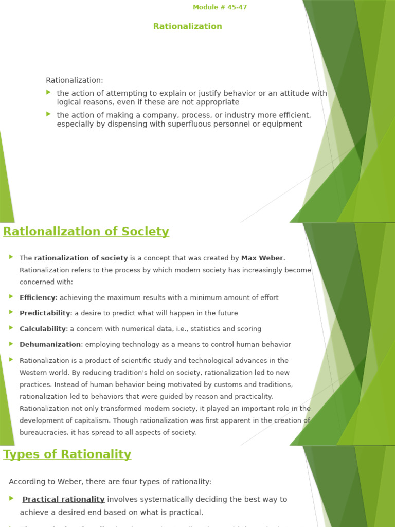 Understanding Rationalization in Society | PDF | Rationality | Profit ...