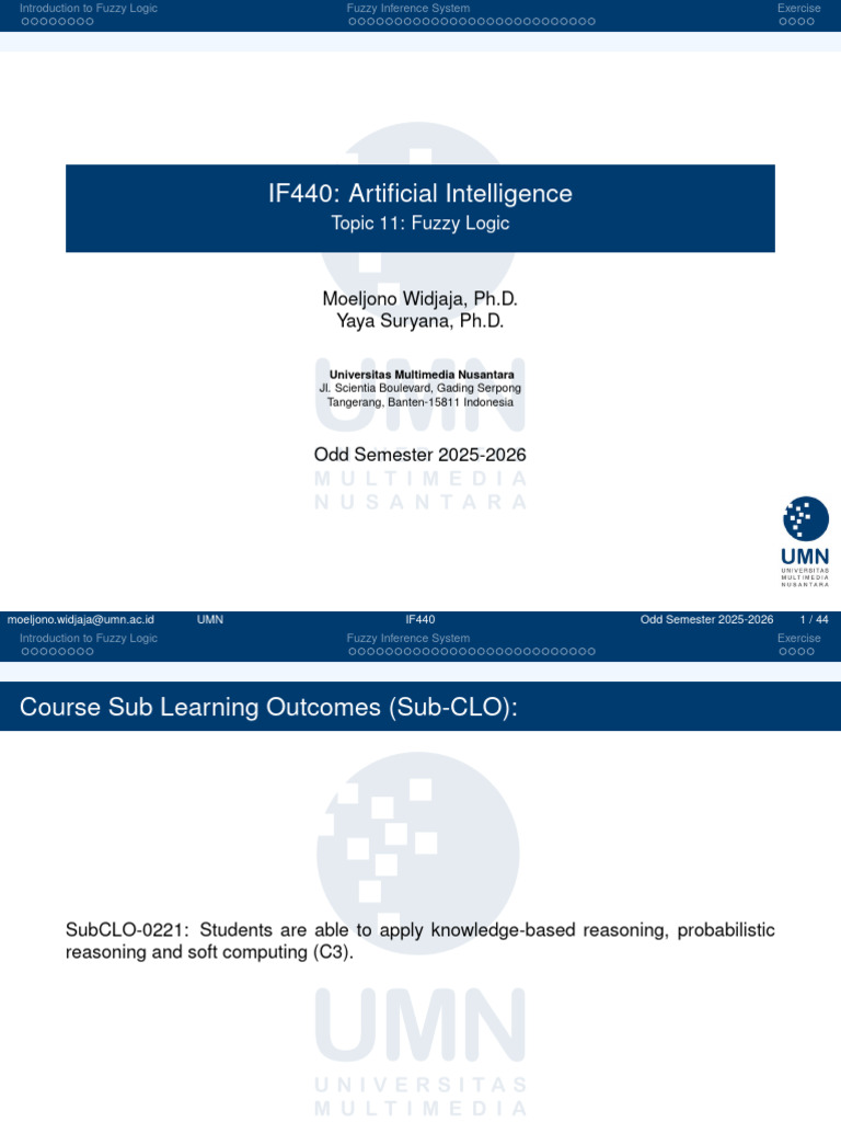 Fuzzy Logic and Inference Systems Guide | PDF | Fuzzy Logic ...