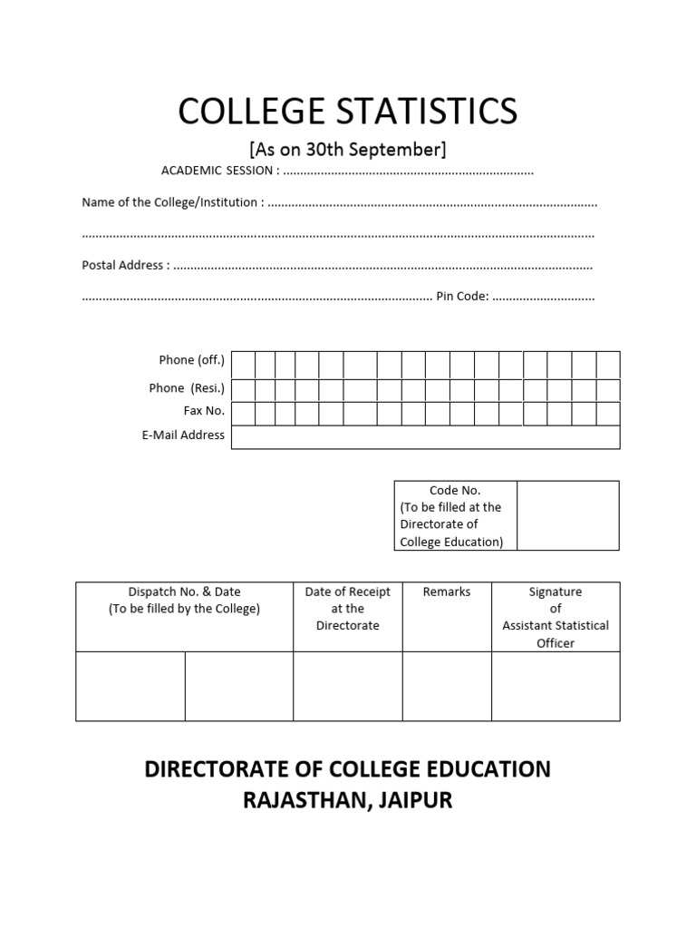 College Statistics Report 2023 | PDF