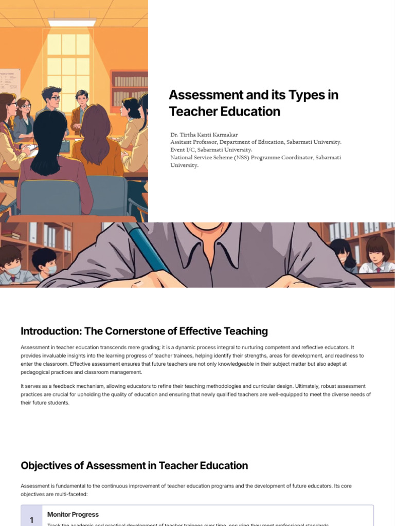 Types of Assessment in Teacher Education | PDF | Educational Assessment ...