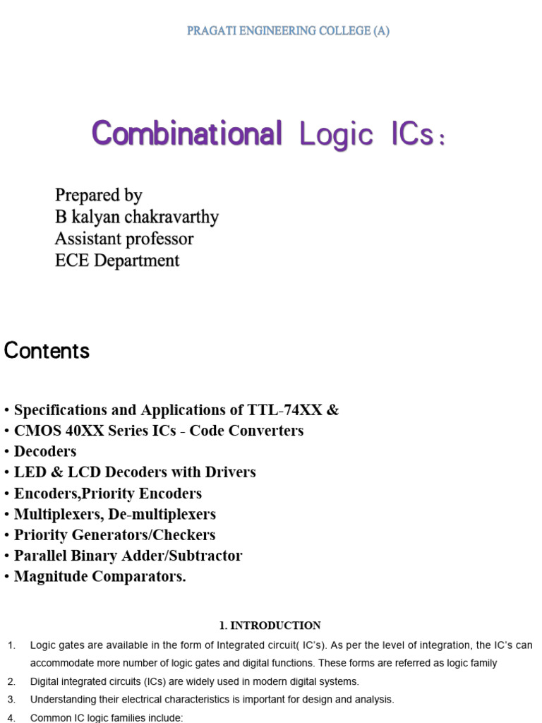CMOS and TTL ICs: Specifications & Uses | PDF | Integrated Circuit | Cmos