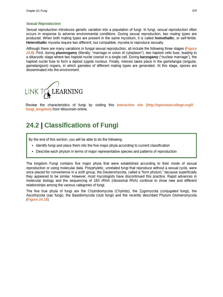 Fungal Sexual Reproduction Explained | PDF | Fungus | Sexual Reproduction