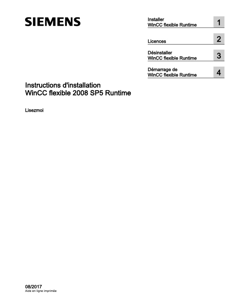Installation de WinCC flexible Runtime 2008 | PDF | Installation ...