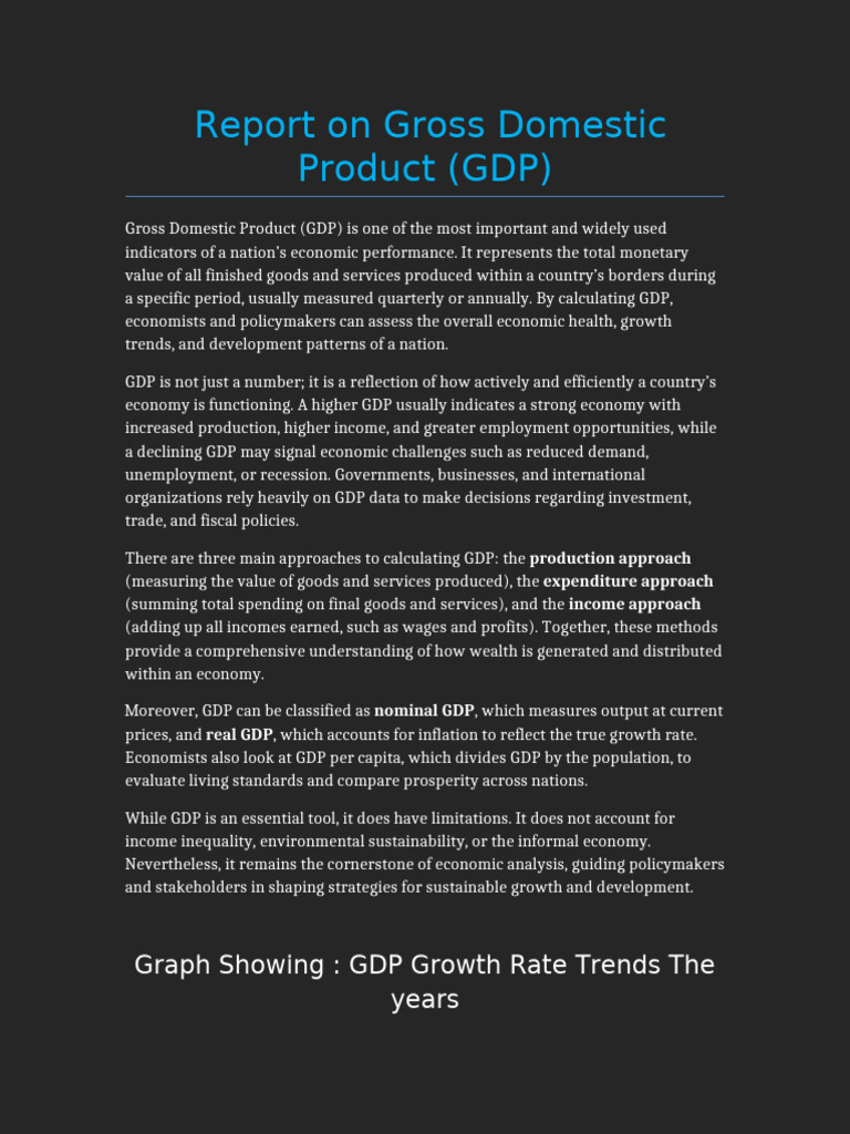 GDP Report | PDF | Gross Domestic Product | Government Spending