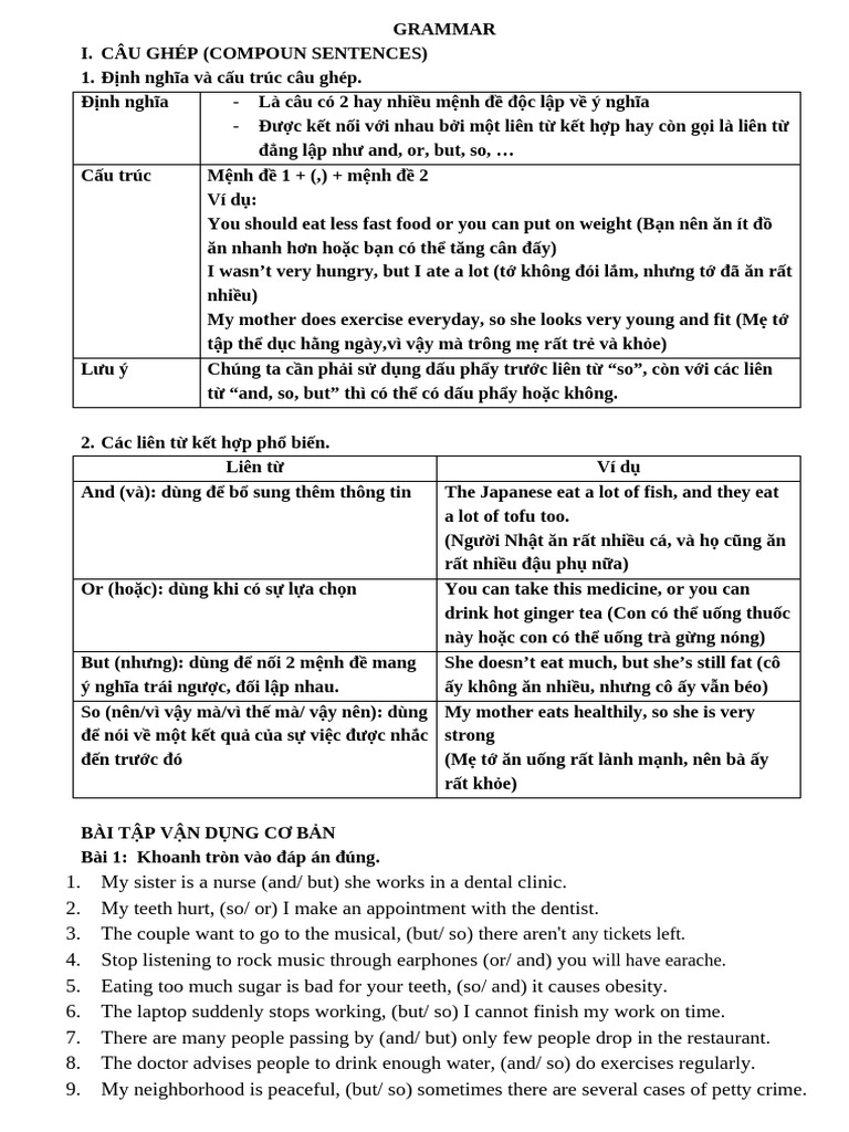 BAI TAP LOP 7 | PDF