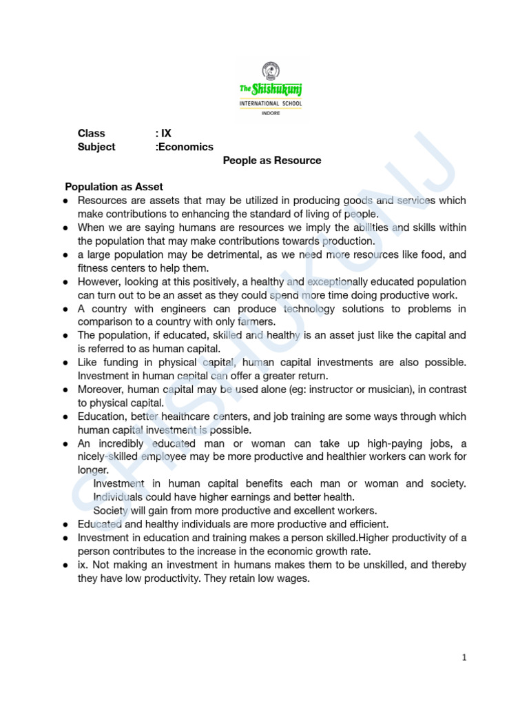 Human Capital and Economic Growth Insights | PDF | Unemployment | Human ...