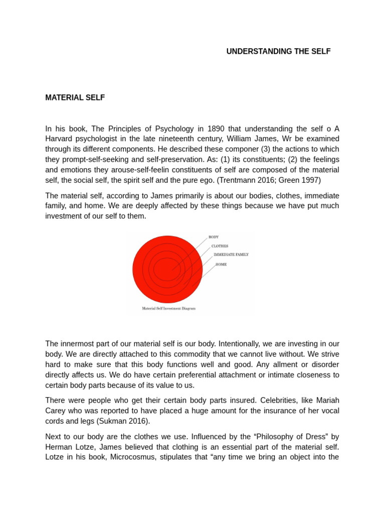 Exploring the Material and Spiritual Self | PDF | Self | Psychology