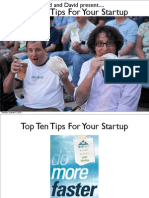Top Ten Tips For Your Startup: Tuesday, October 5, 2010
