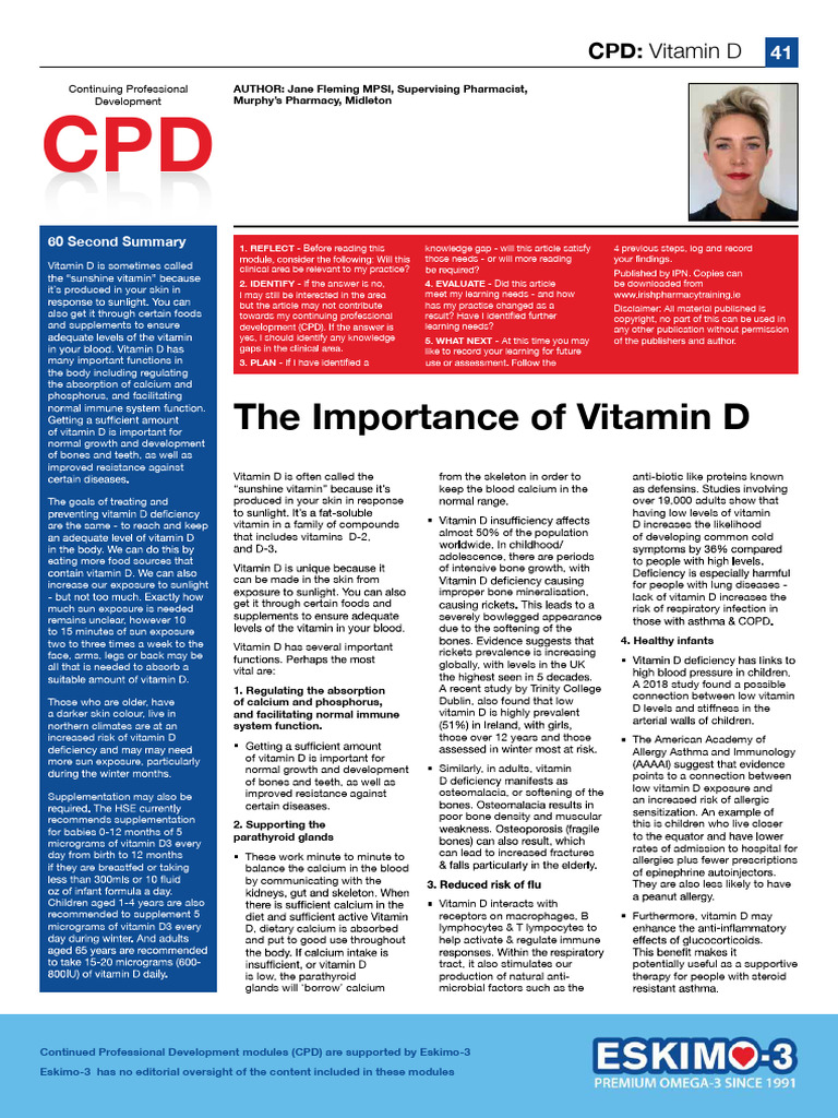 Importance of Vitamin D in Health | PDF | Vitamin D | Epilepsy