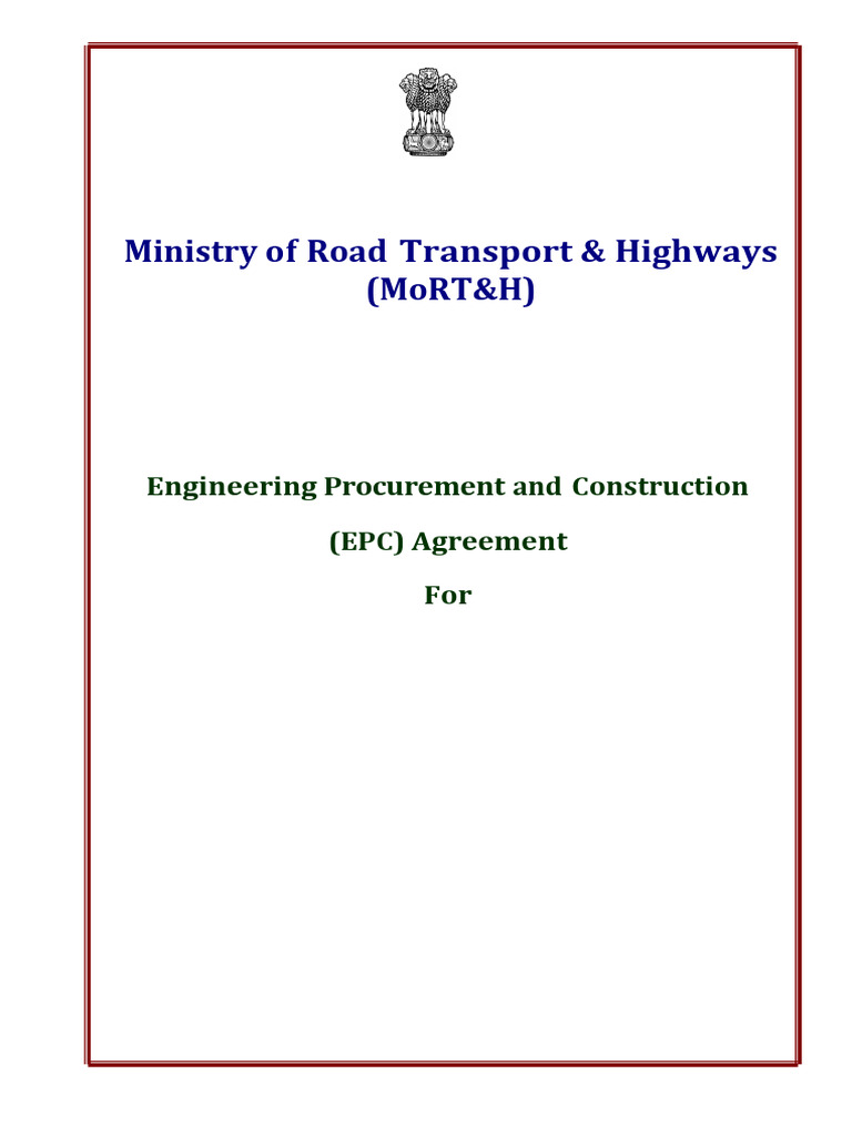 EPC Agreement for NH-56 Bypass Construction | PDF | Breach Of Contract ...