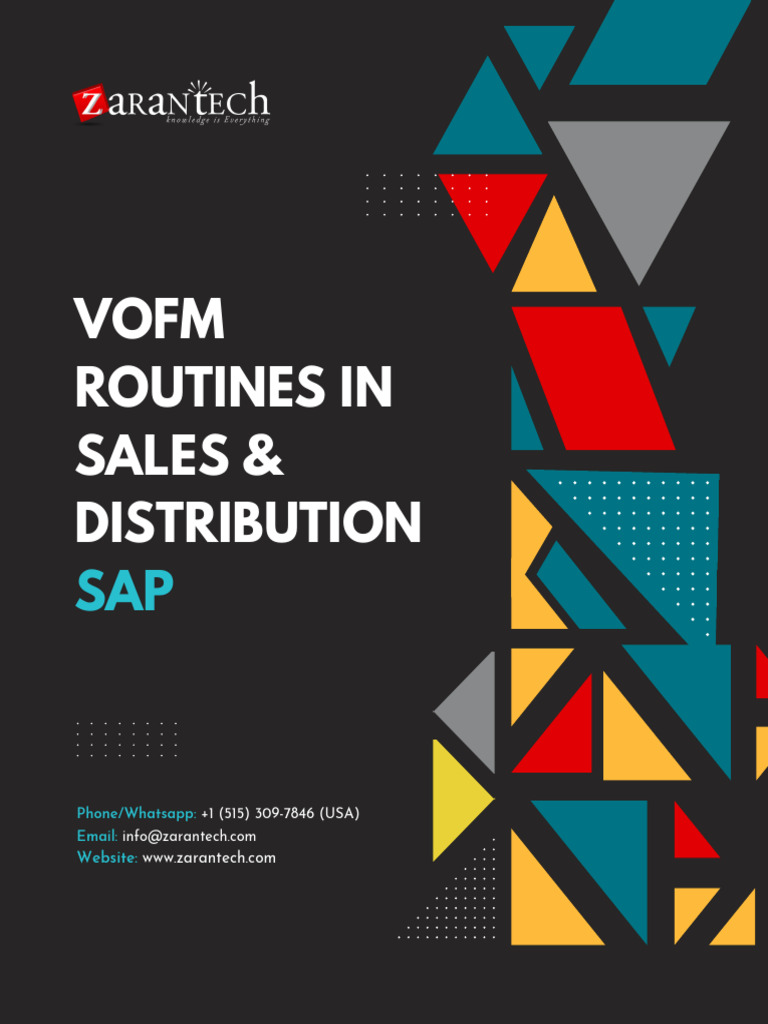 SAP SD VOFM Routines | PDF | Pricing | Swiss Franc