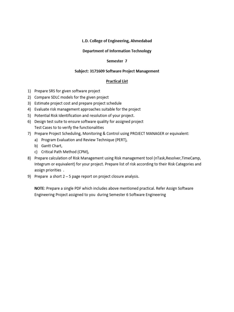 Software Project Management Practical Guide | PDF
