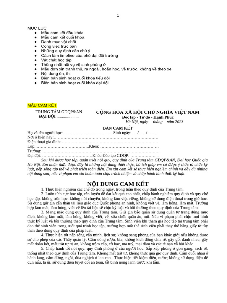 MẪU BIỂU QLSV | PDF