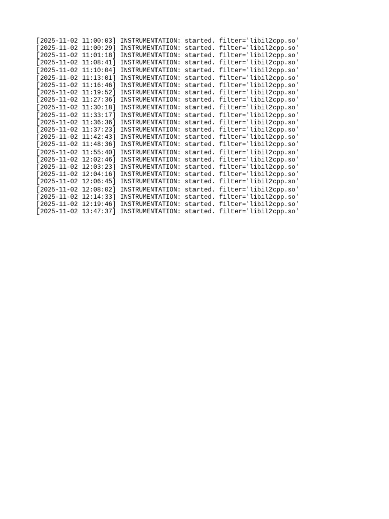 Libil2cpp.so Instrumentation Logs | PDF