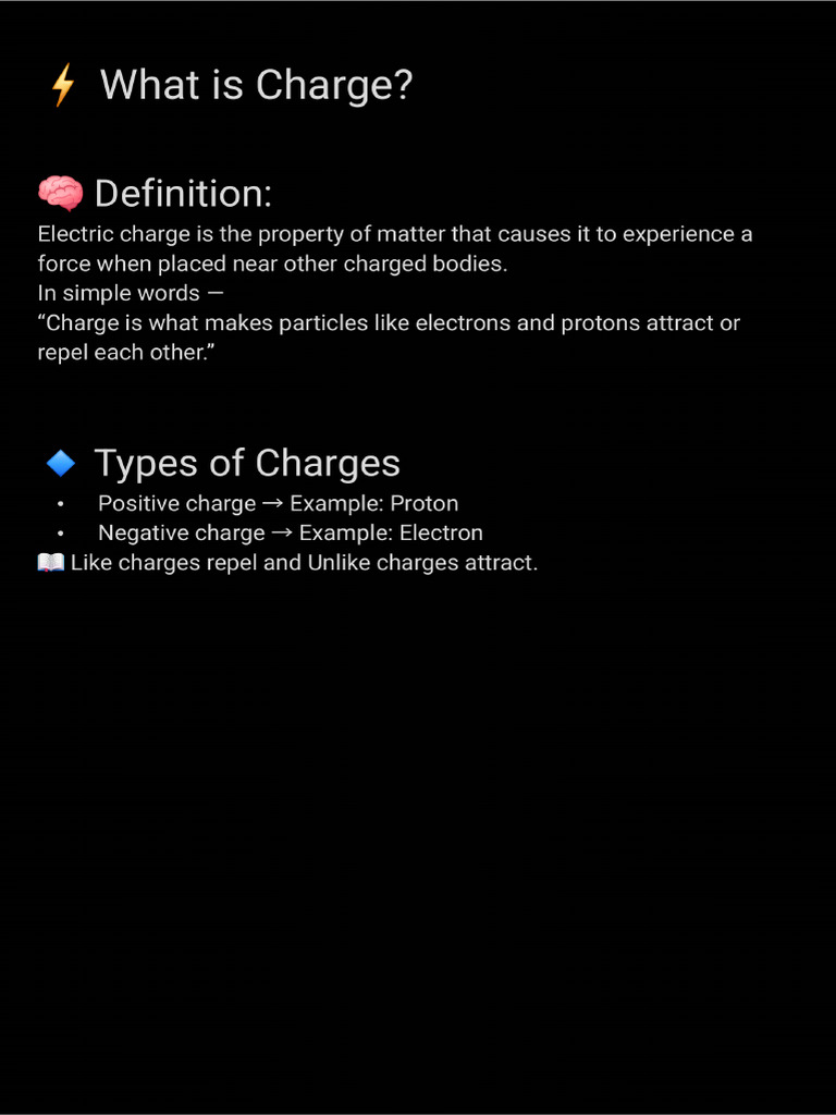 Charge Class 10 | PDF
