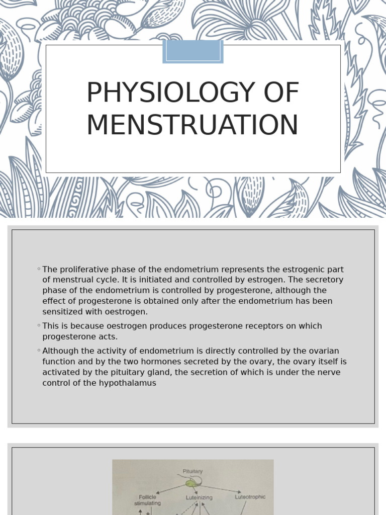 Physiology of Menstruation | PDF | Menstrual Cycle | Luteinizing Hormone