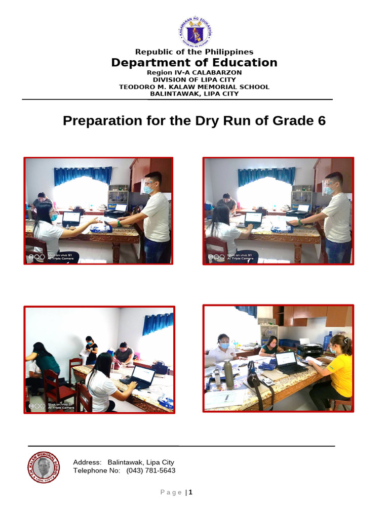 Grade 6 Dry Run Prep Guide Lipa City | PDF