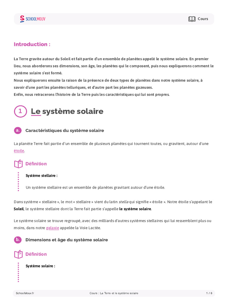 Comprendre le système solaire et la Terre | PDF | Planètes | Système ...