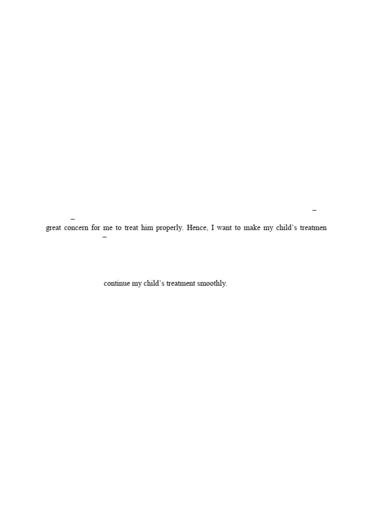 Leave Application for Child's Treatment | PDF