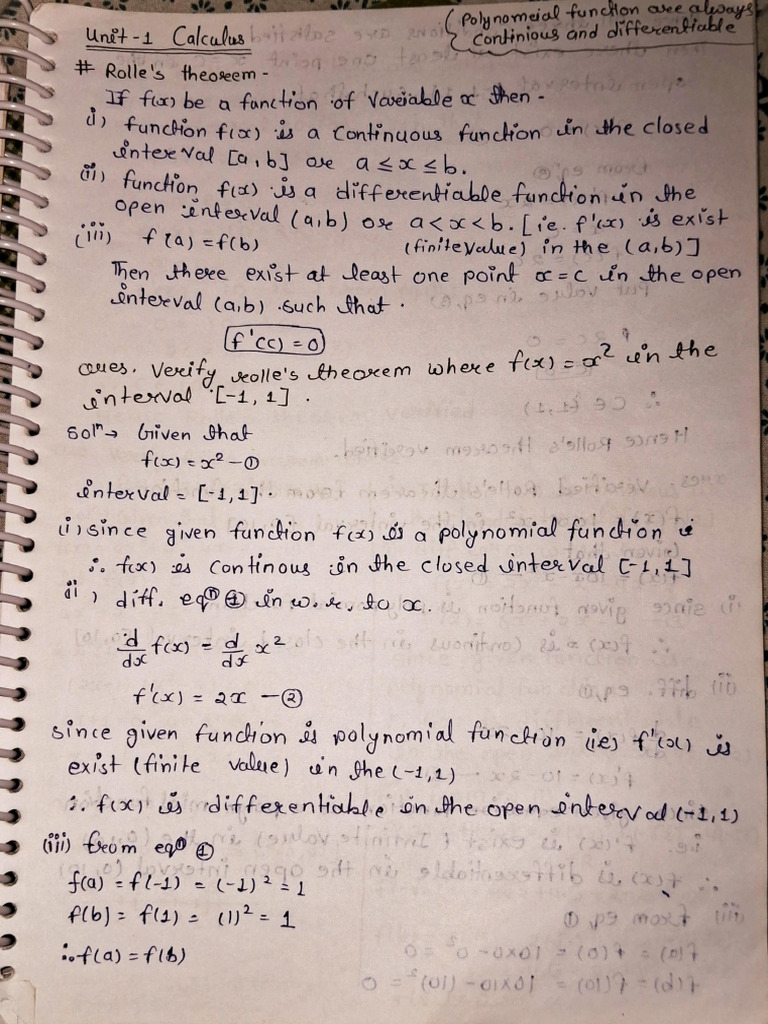 Unit 1 Calculus - I | PDF