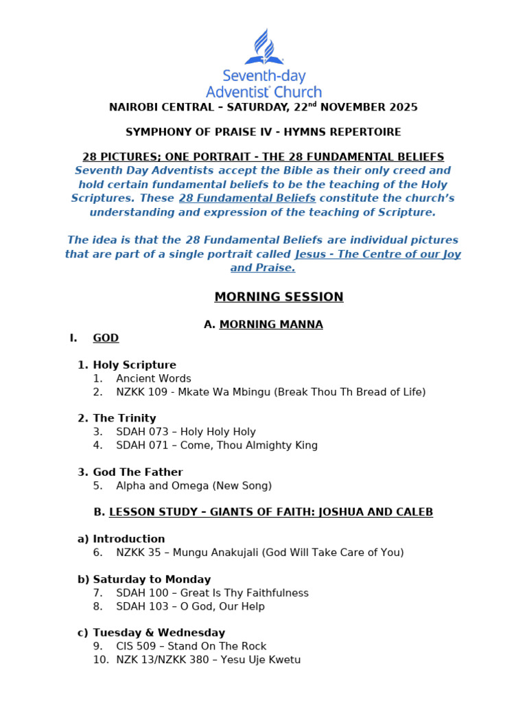 Symphony of Praise IV Overview | PDF | God In Christianity | Jesus