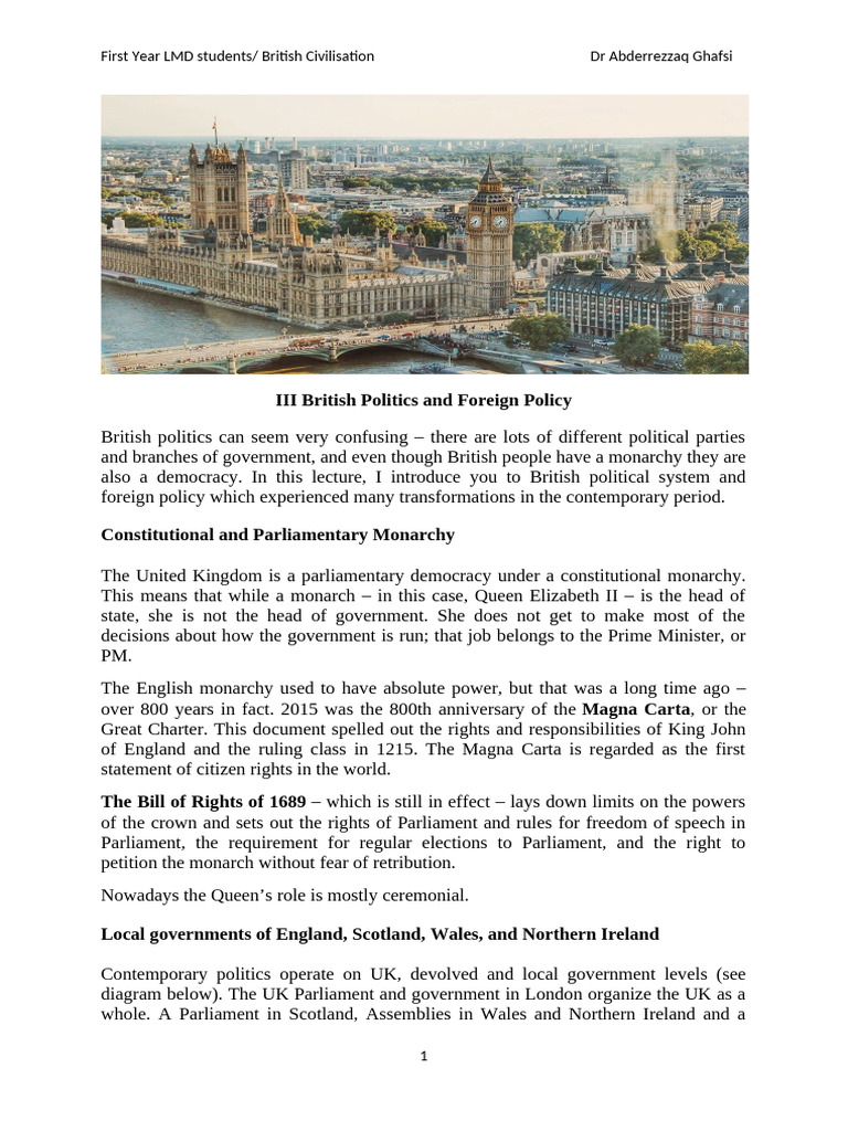 British Politics and Foreign Policy | PDF | United Kingdom | Brexit