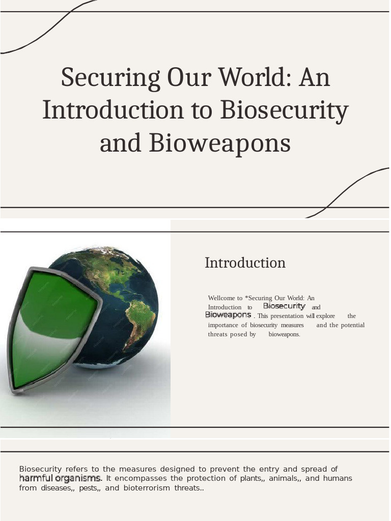 Bioweapons Lec | PDF | Biological Warfare | Bioterrorism
