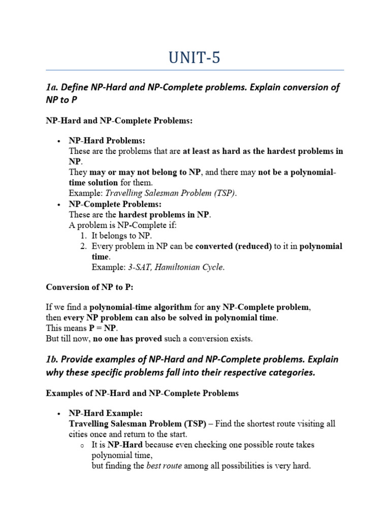 UNIT-5 | PDF | Time Complexity | Mathematics