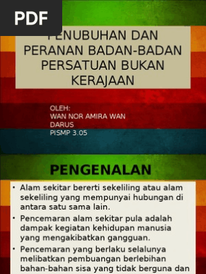 Penubuhan Dan Peranan Badan-Badan Persatuan Bukan Kerajaan  PDF