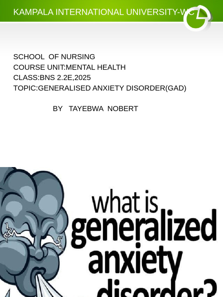 Generalised Anxiety Disorder BNS 2.2 e | PDF