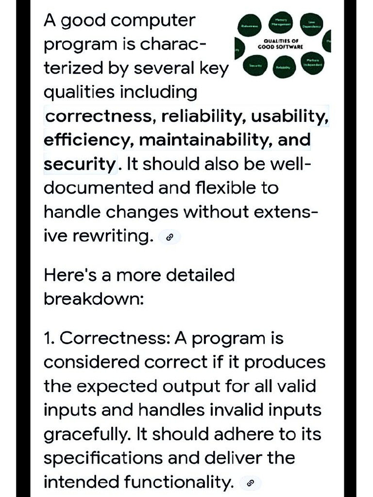 Qualities of Good Program | PDF