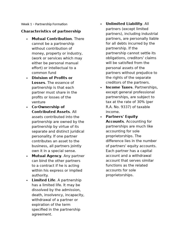 Understanding Partnership Formation Basics | PDF | Debits And Credits ...