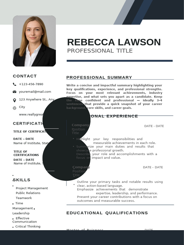 Professional Resume Template Guide | PDF