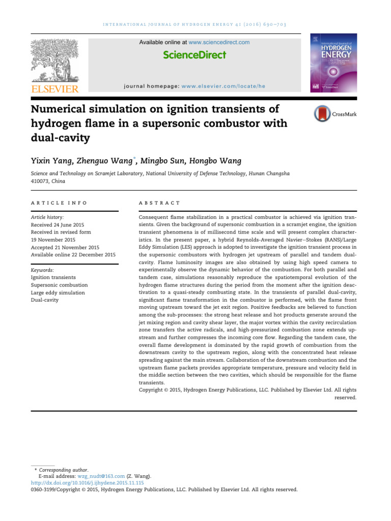 ( (Yang, 2016) Numerical Simulation On Ignition Transients of Hydrogen ...